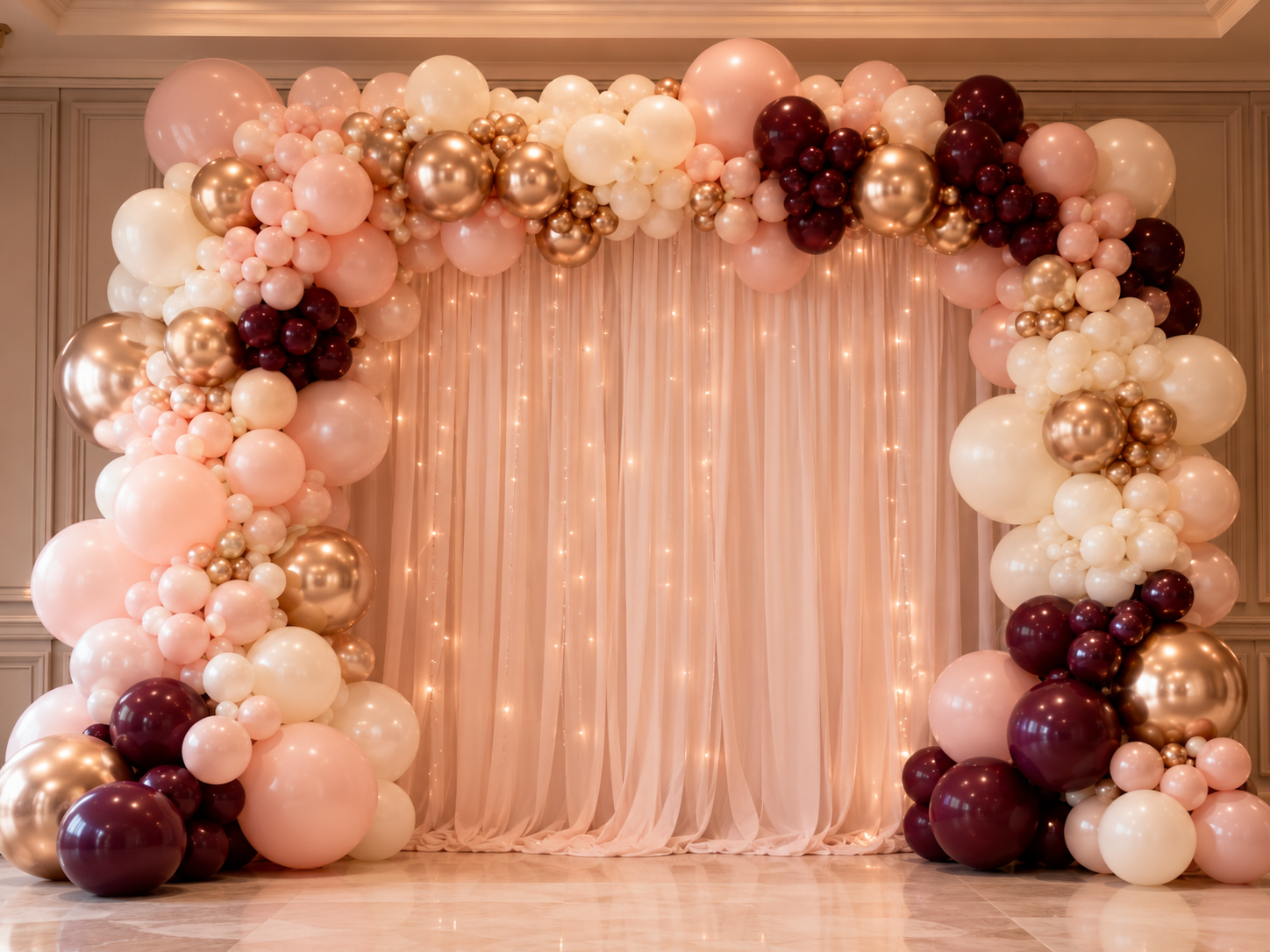Luxury balloon installation by PartyLuxe Events Orlando